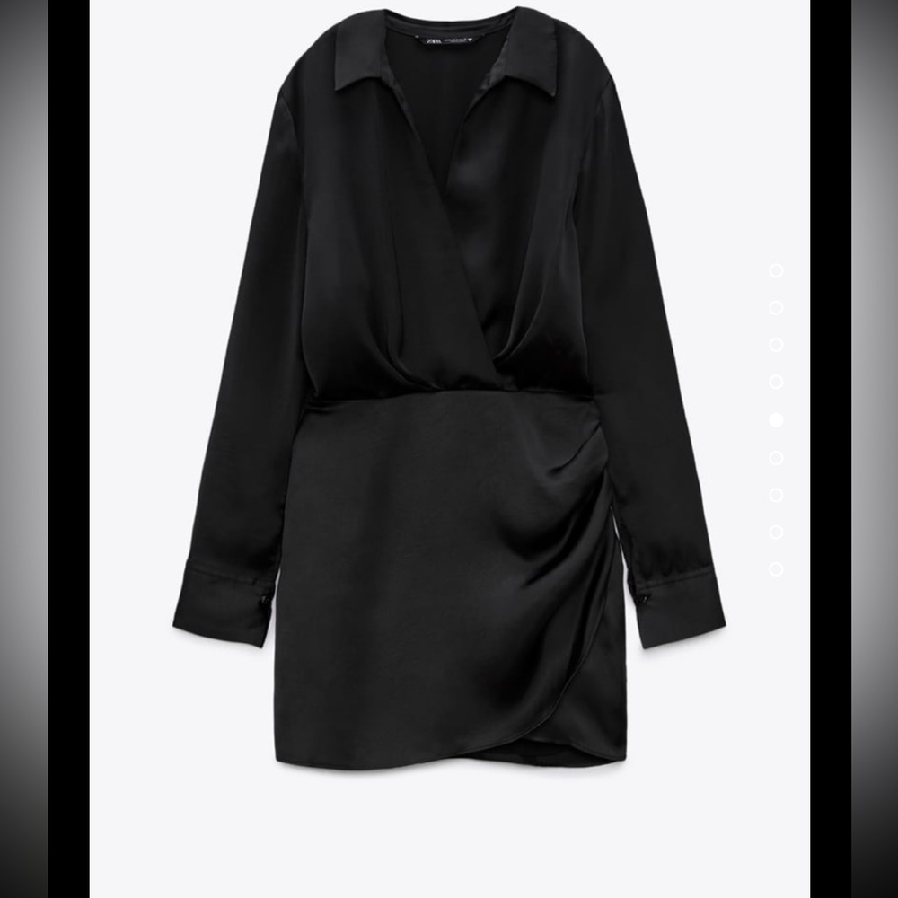 Short Satin Effect Dress Zara